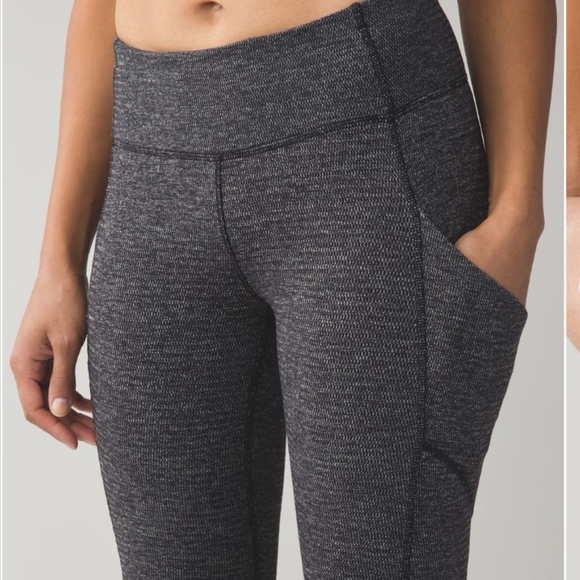 Lululemon Speed Tight IV *Rulu Mini Check Pique Black Heathered Black - Picture 2 of 13